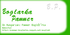 boglarka pammer business card